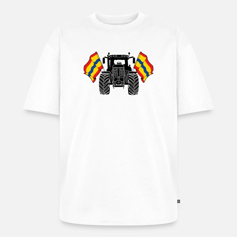 Overijssel_Tractor_Pride - T-shirt Premium bio oversize Unisexe - blanc