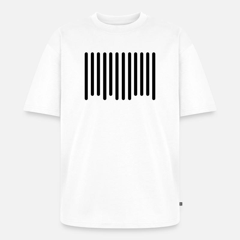 barcode - Unisex Premium Oversized Organic T-Shirt - white