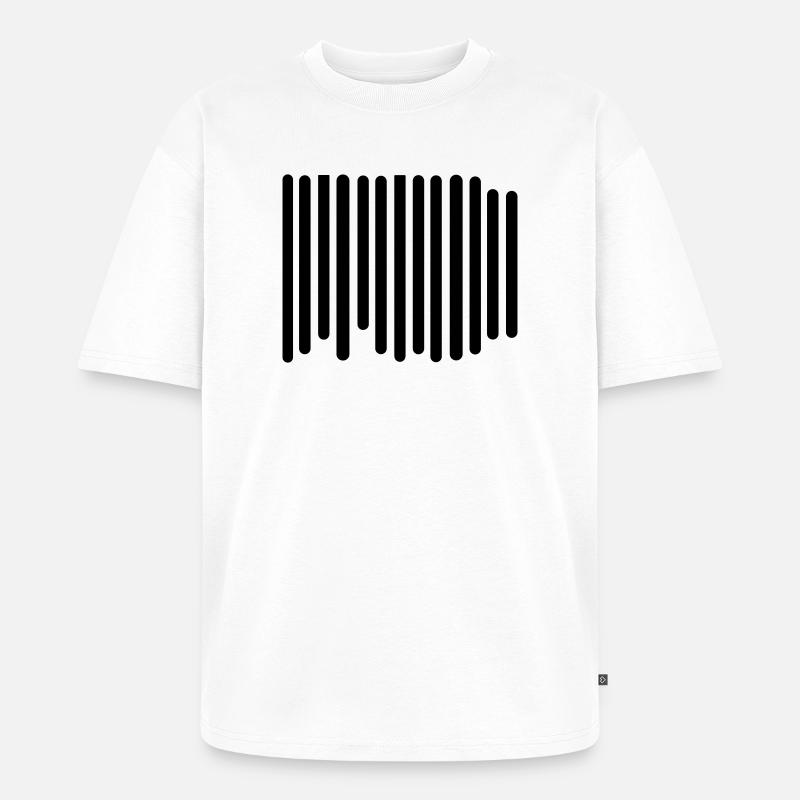 Barcode - Unisex Premium Oversized Bio T-Shirt - Weiß