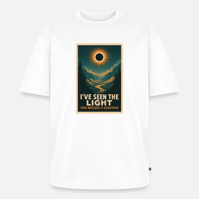 Light Disappears | Eclipse - Unisex Premium Oversized Organic T-Shirt - white