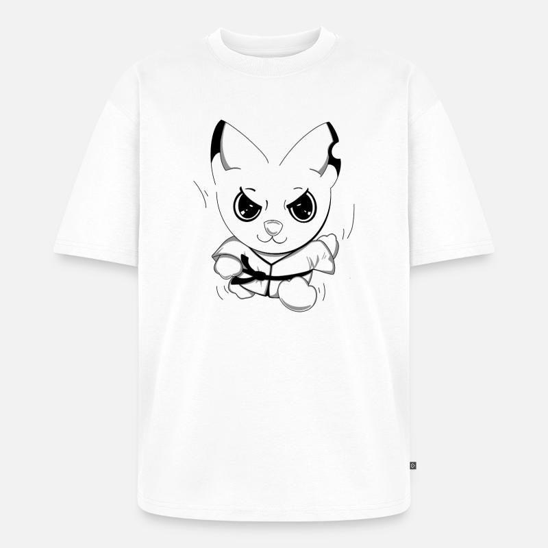 Karateeee - Unisex Premium Oversized Bio T-Shirt - Weiß