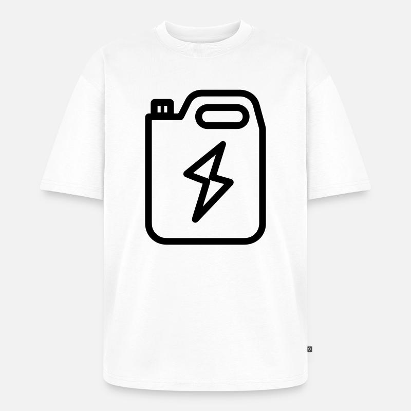 Brennstoff - Unisex Premium Oversized Bio T-Shirt - Weiß