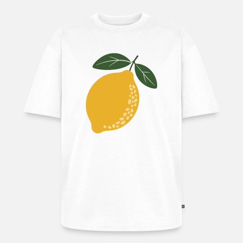 Lemon Grove Botanical - Unisex Premium Oversized Bio T-Shirt - Weiß