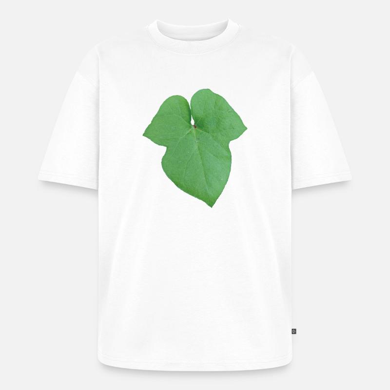 Green_Leaf_-_Tiny_Red_Spider - T-shirt Premium bio oversize Unisexe - blanc