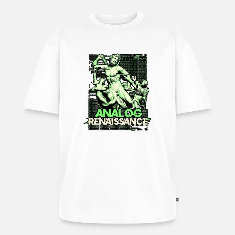 Renaissance analogique - T-shirt Premium bio oversize Unisexe - blanc