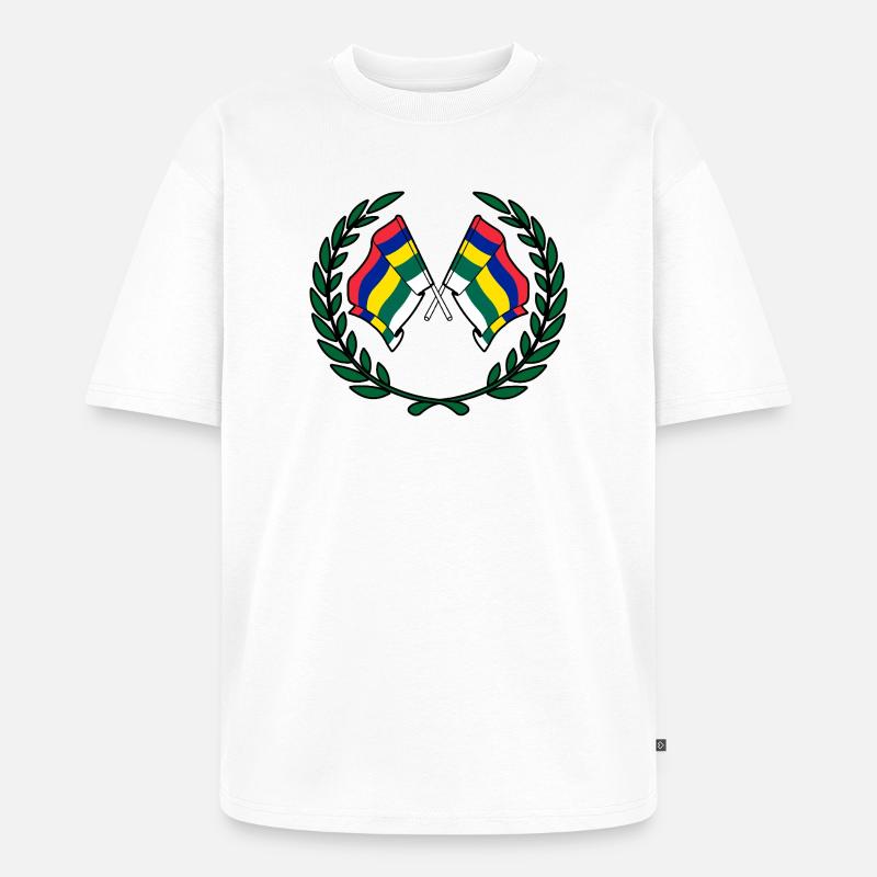 Terschelling Laurel Custom – Island Edition - Unisex Premium Oversized Bio T-Shirt - Weiß