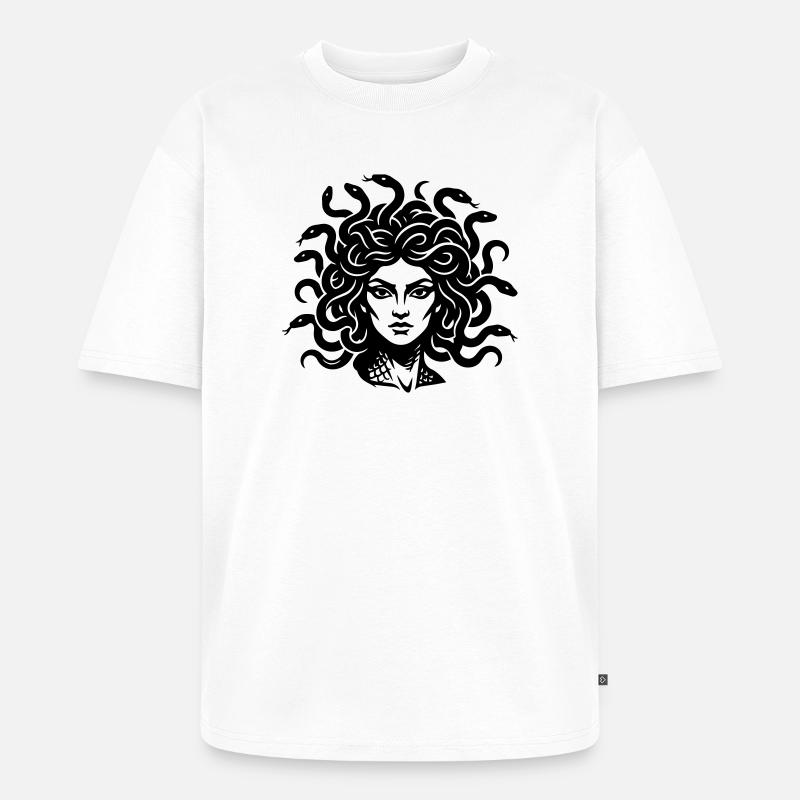 Méduse - T-shirt Premium bio oversize Unisexe - blanc