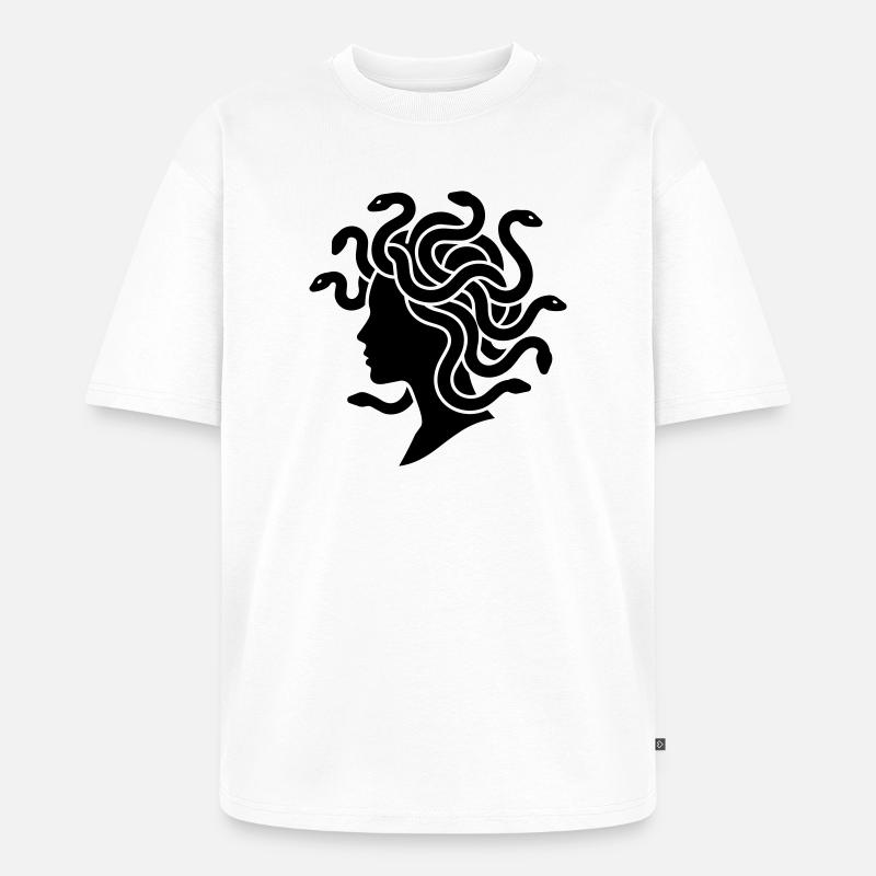 Méduse - T-shirt Premium bio oversize Unisexe - blanc