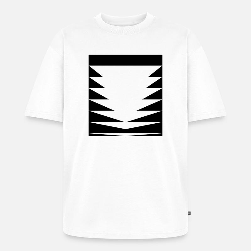 Triangles Pattern design - Unisex Premium Oversized Organic T-Shirt - white