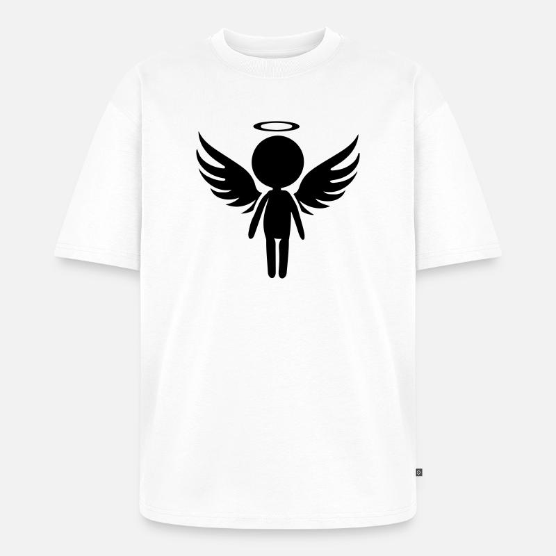 Symbole de l’ange - T-shirt Premium bio oversize Unisexe - blanc