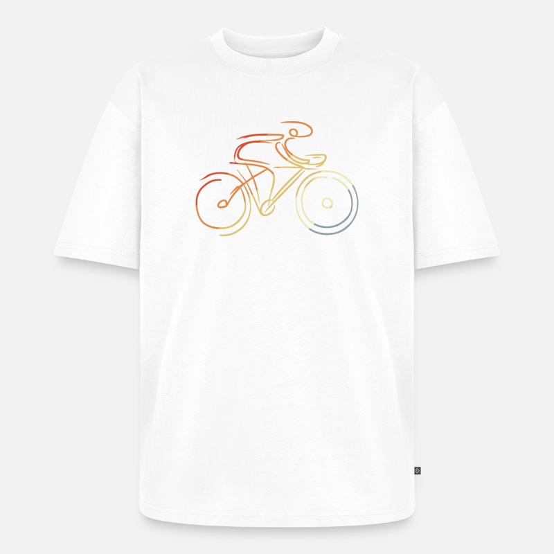 Cyclisme sur route - T-shirt Premium bio oversize Unisexe - blanc