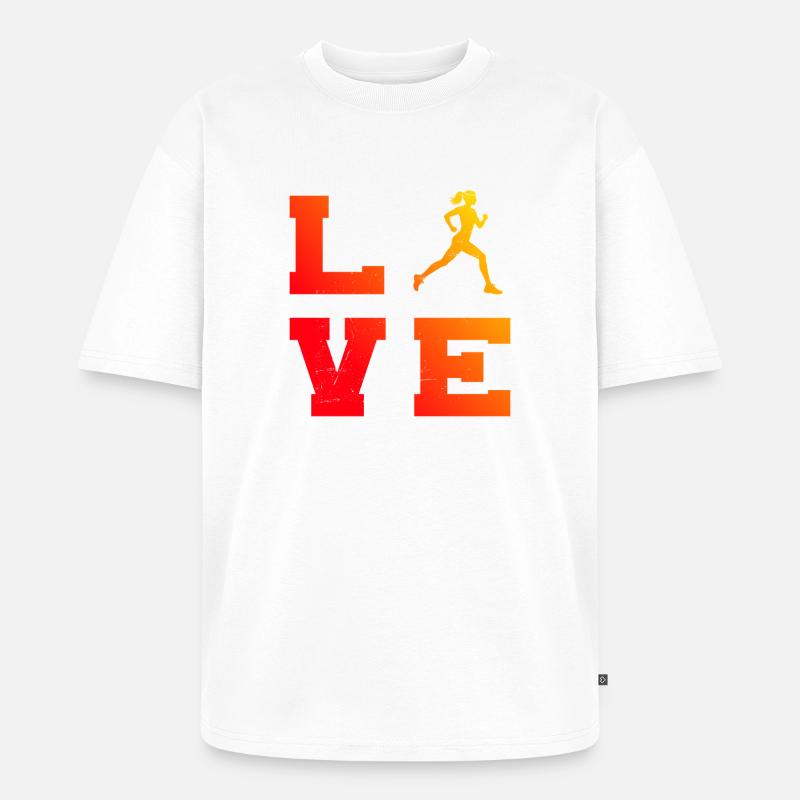 Geschenkidee für eine Running mit Running - Unisex Premium Oversized Bio T-Shirt - Weiß