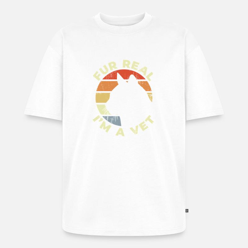 Ich bin der Tierarzt - Unisex Premium Oversized Bio T-Shirt - Weiß