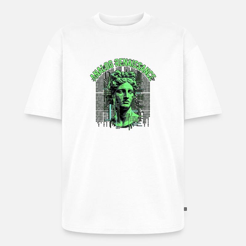 Analog Renaissance Tech - Unisex Premium Oversized Organic T-Shirt - white