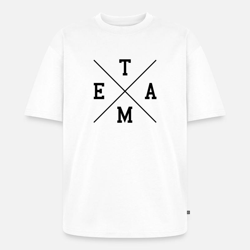 Team - Unisex Premium Oversized Bio T-Shirt - Weiß