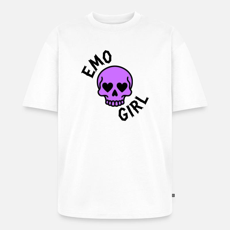 Emo Girl - Unisex Premium Oversized Bio T-Shirt - Weiß