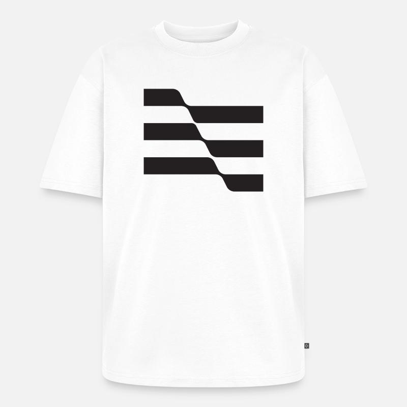 Conception de la vague noire - T-shirt Premium bio oversize Unisexe - blanc