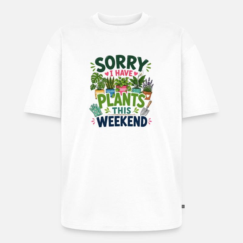 Désolé de planter ce week-end - T-shirt Premium bio oversize Unisexe - blanc