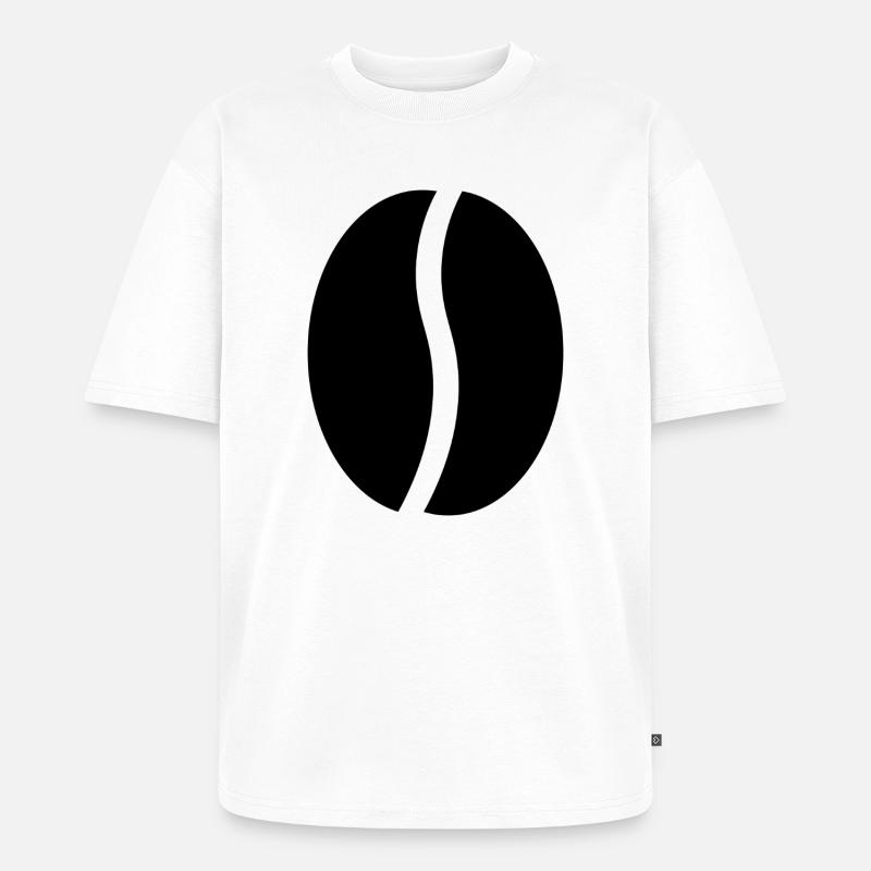 Grains de café - T-shirt Premium bio oversize Unisexe - blanc