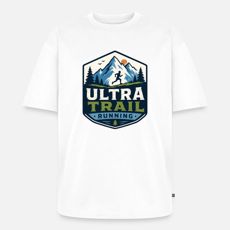 Ultra-Trailrunning - Unisex Premium Oversized Bio T-Shirt - Weiß