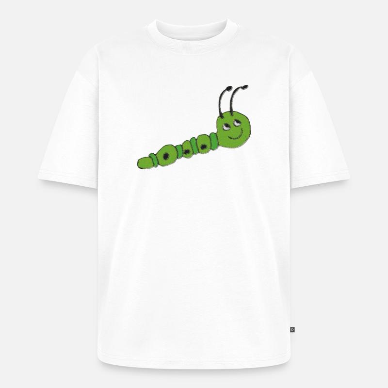 Impressionnisme de chenille - T-shirt Premium bio oversize Unisexe - blanc