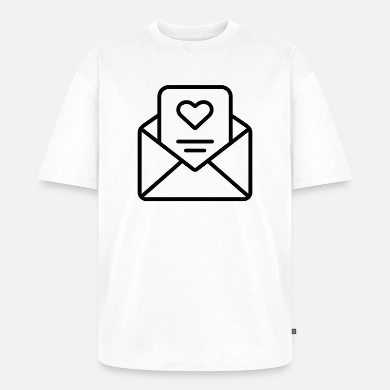 Liebesbrief - Unisex Premium Oversized Bio T-Shirt - Weiß