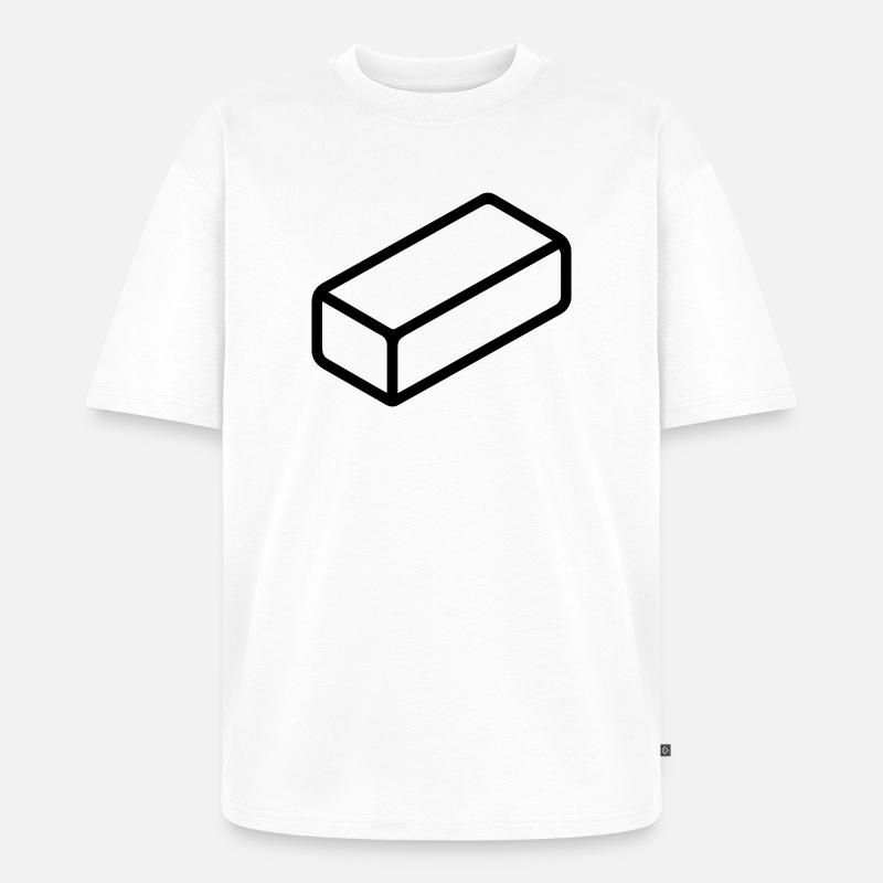 brique - T-shirt Premium bio oversize Unisexe - blanc