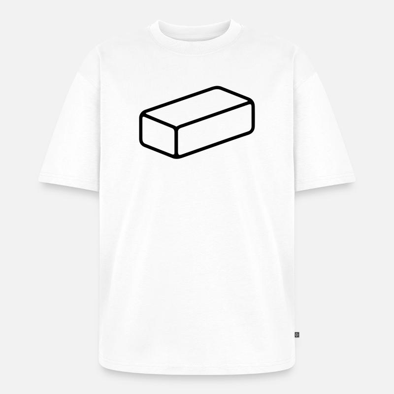 brique - T-shirt Premium bio oversize Unisexe - blanc