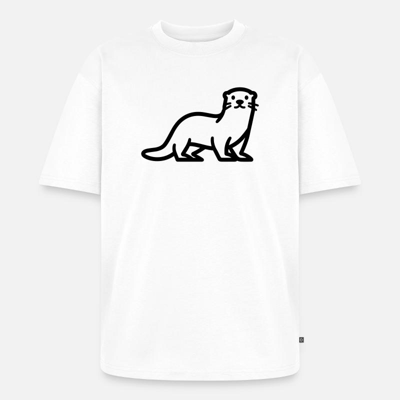 Otter - Unisex Premium Oversized Bio T-Shirt - Weiß