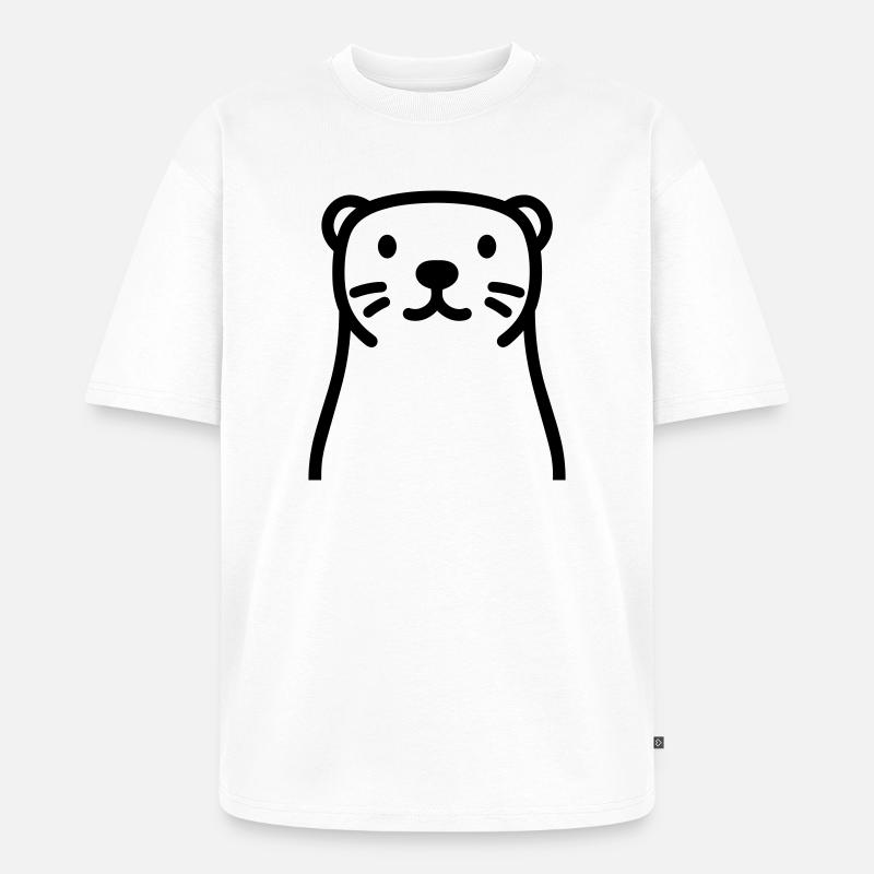 Otter - Unisex Premium Oversized Bio T-Shirt - Weiß