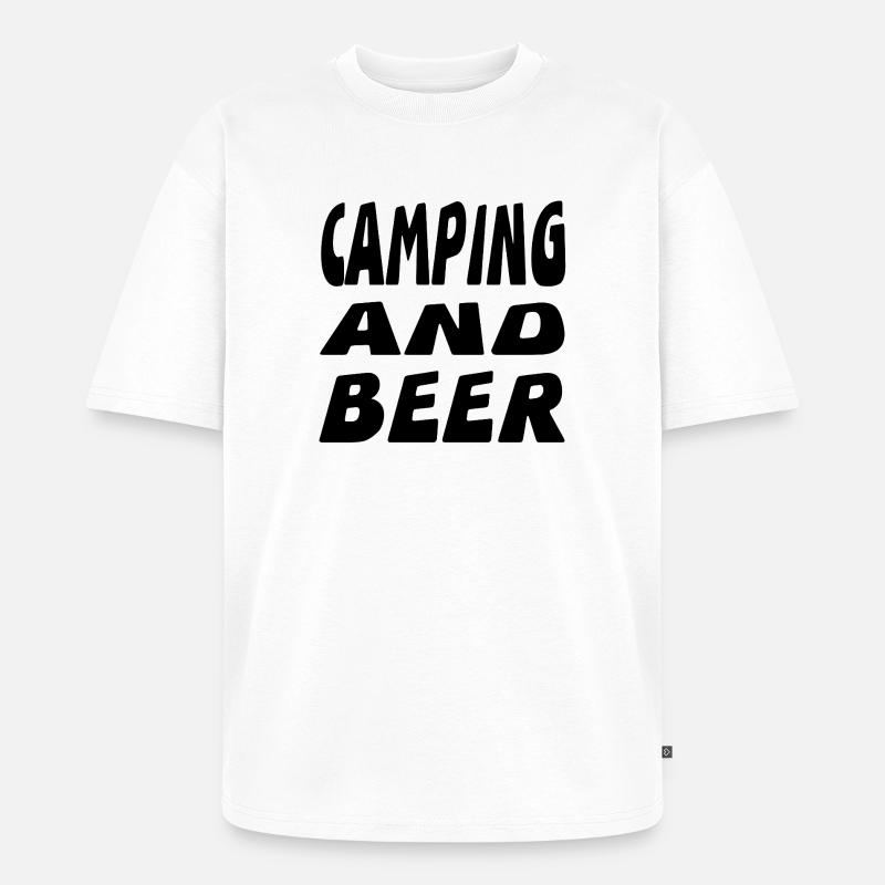 Camping - Unisex Premium Oversized Bio T-Shirt - Weiß