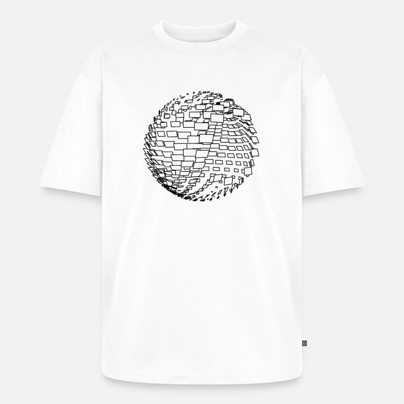 Sphère paramétrique - T-shirt Premium bio oversize Unisexe - blanc