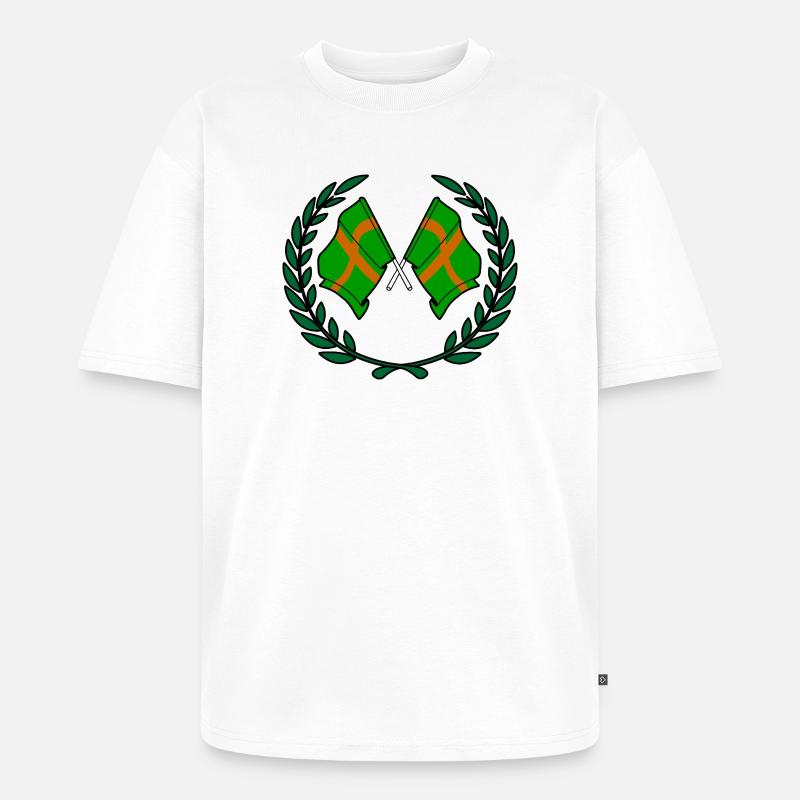 Walking Crest Custom - Unisex Premium Oversized Bio T-Shirt - Weiß