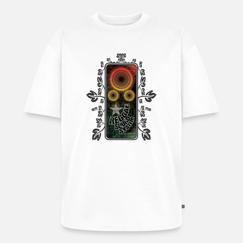 Brillance du système de son reggae - T-shirt Premium bio oversize Unisexe - blanc