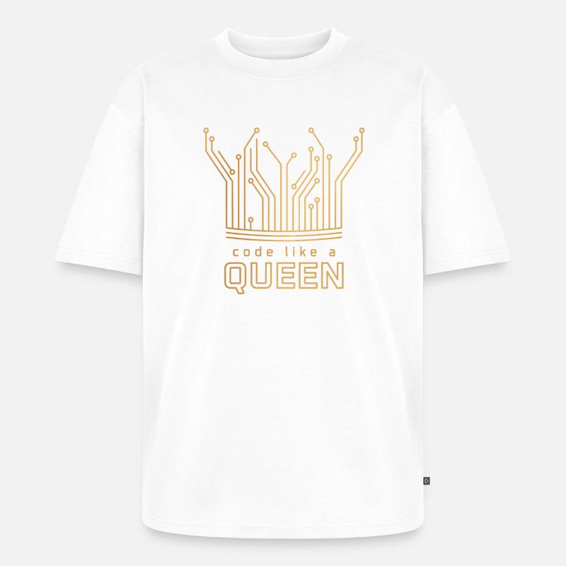 Code Like a Queen - Unisex Premium Oversized Bio T-Shirt - Weiß