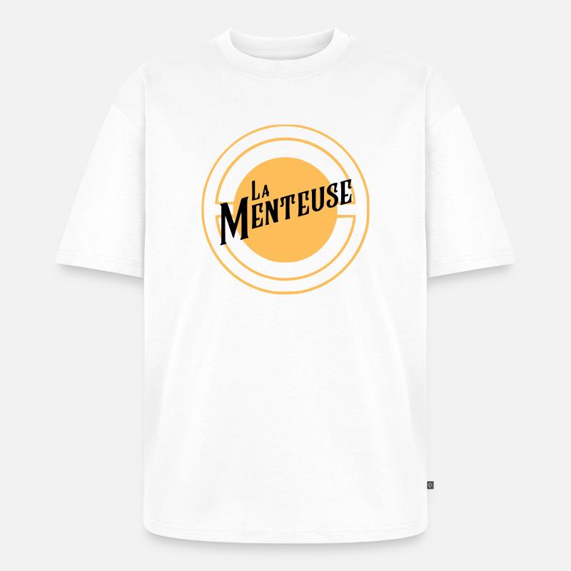 La Menteuse - T-shirt Premium bio oversize Unisexe - blanc