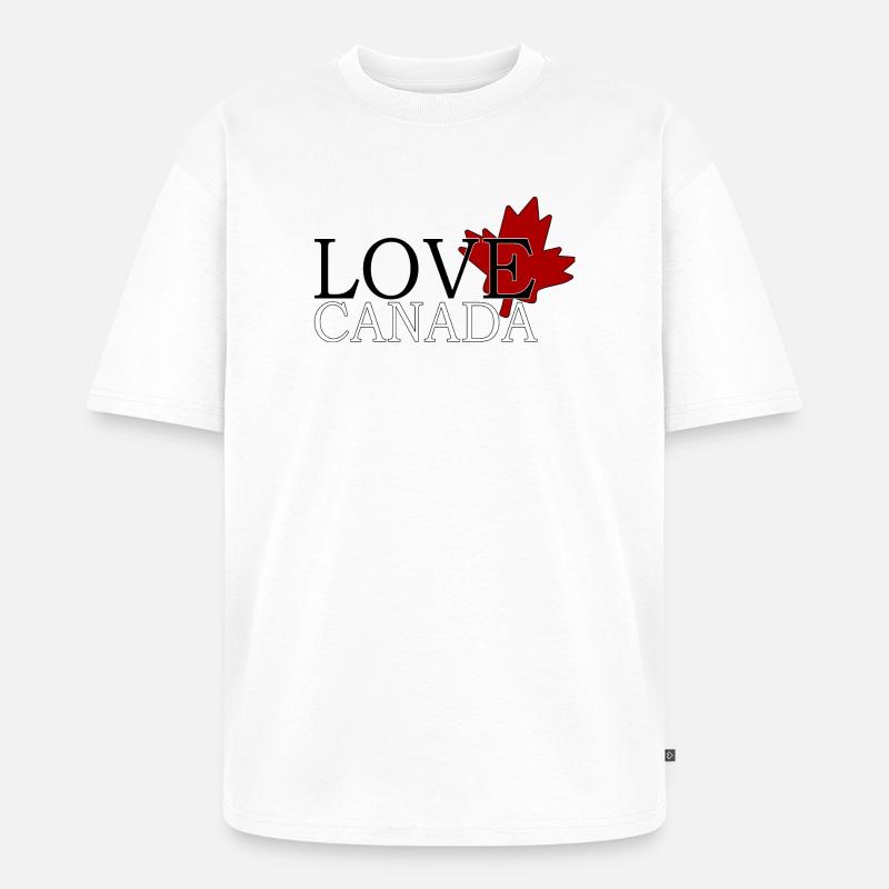 Liebe Kanada - Unisex Premium Oversized Bio T-Shirt - Weiß