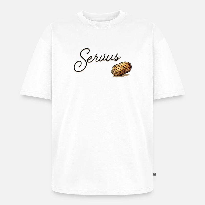 Serius Mandel Script Design - Unisex Premium Oversized Bio T-Shirt - Weiß