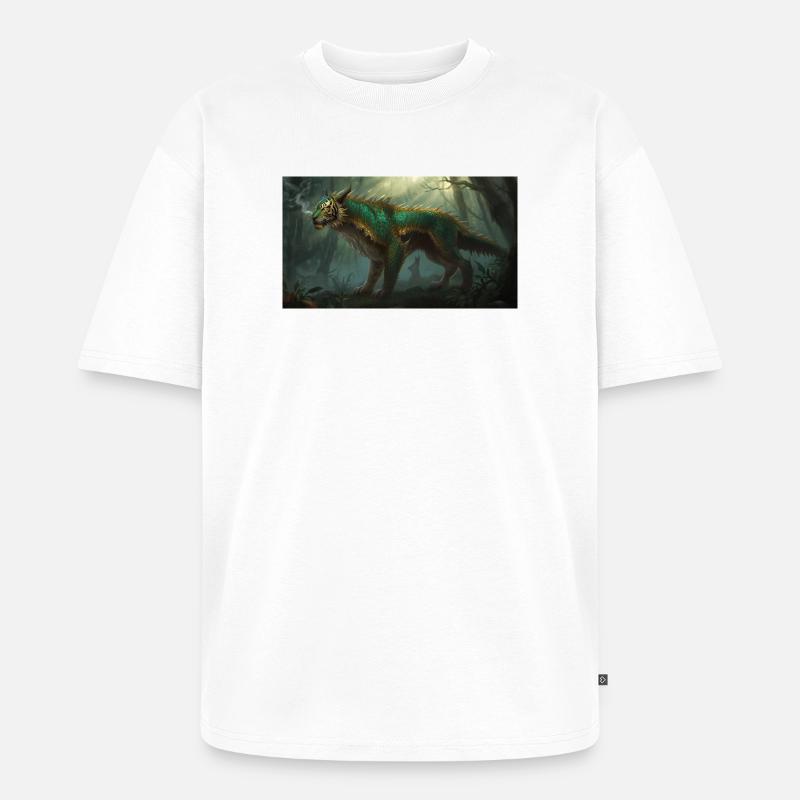 Drachentiger 2 - Unisex Premium Oversized Bio T-Shirt - Weiß