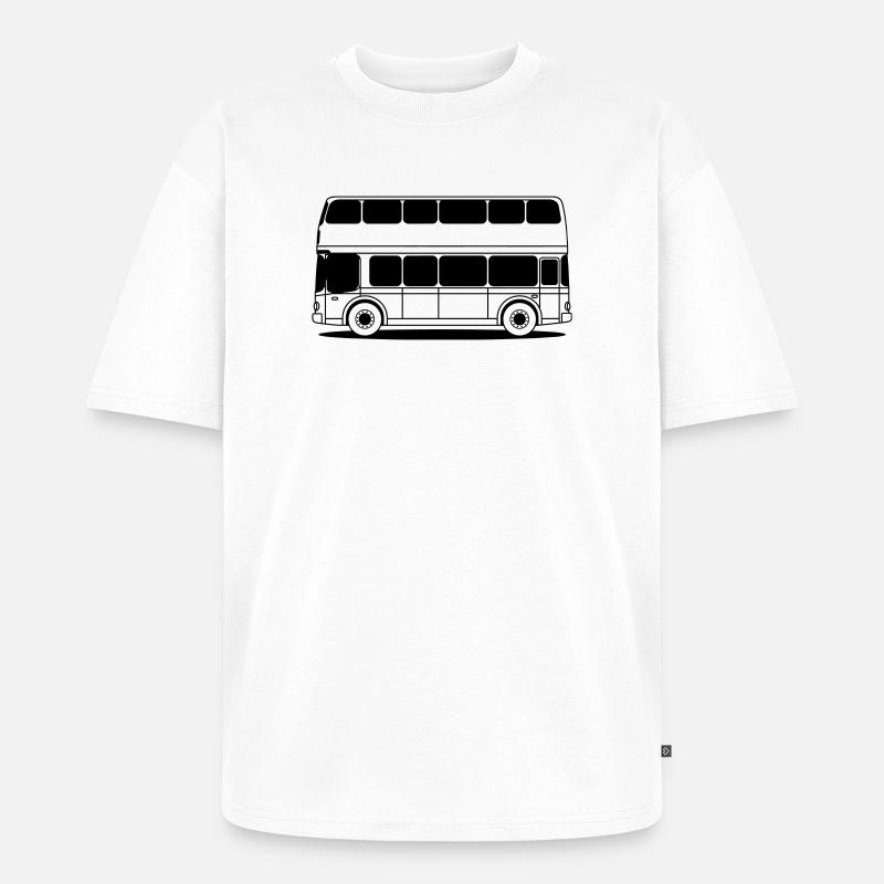 Doppeldeckerbus - Unisex Premium Oversized Bio T-Shirt - Weiß