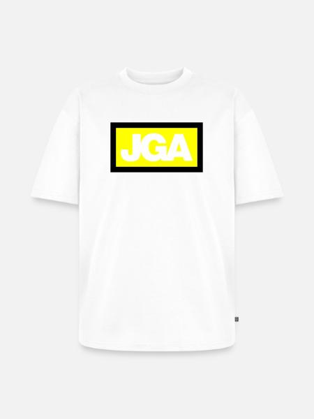 JGA SIMPLE - Emblem 3C - Unisex Premium Oversized Organic T-Shirt - white