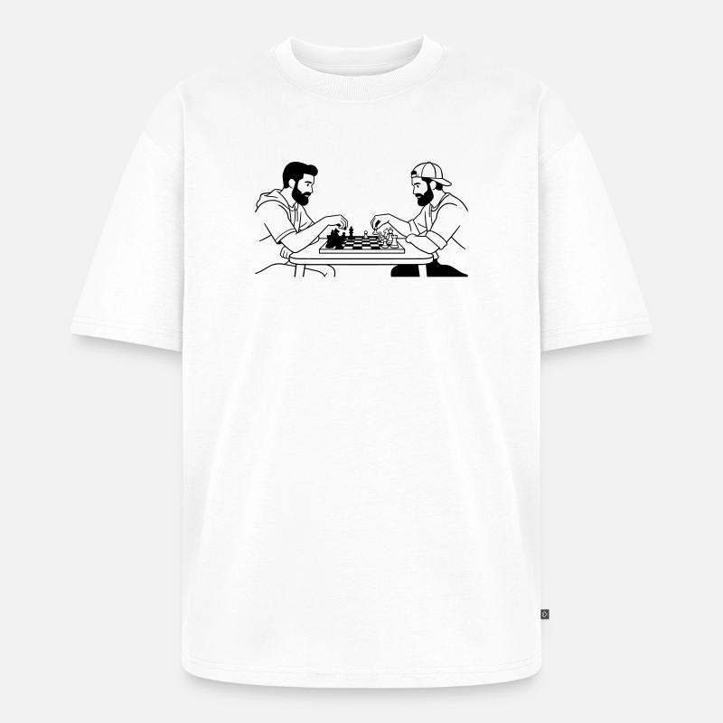 Schach - Unisex Premium Oversized Bio T-Shirt - Weiß