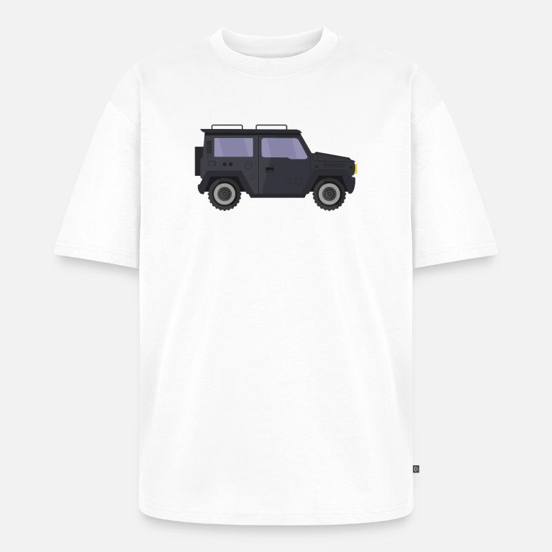 Jeep - Unisex Premium Oversized Bio T-Shirt - Weiß