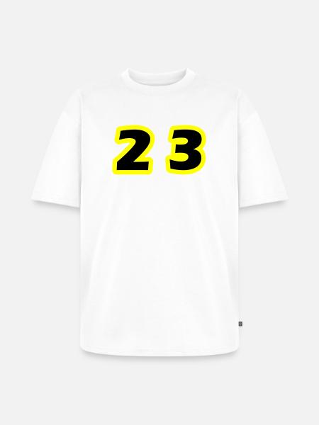 23 Number symbol - Unisex Premium Oversized Organic T-Shirt - white