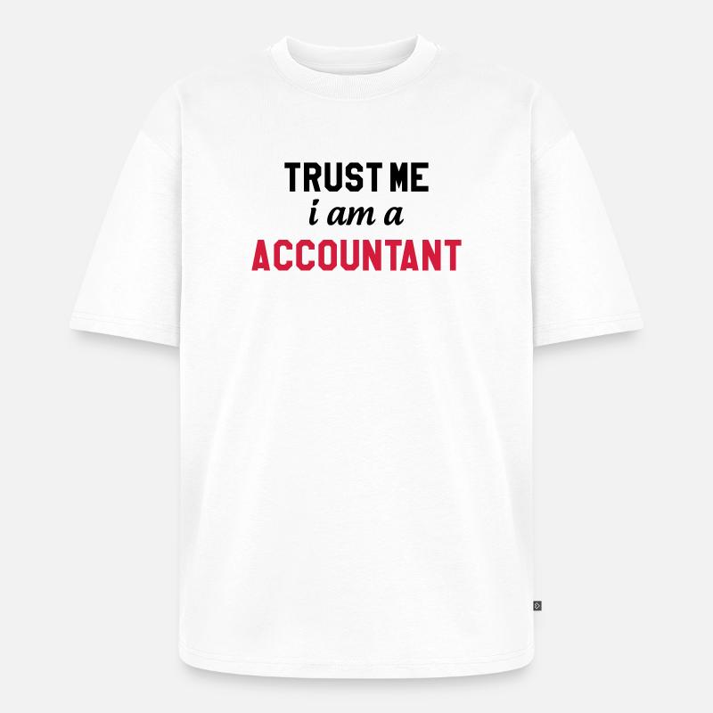 comptable / comptabilité / argent / Finance / Euro - T-shirt Premium bio oversize Unisexe - blanc