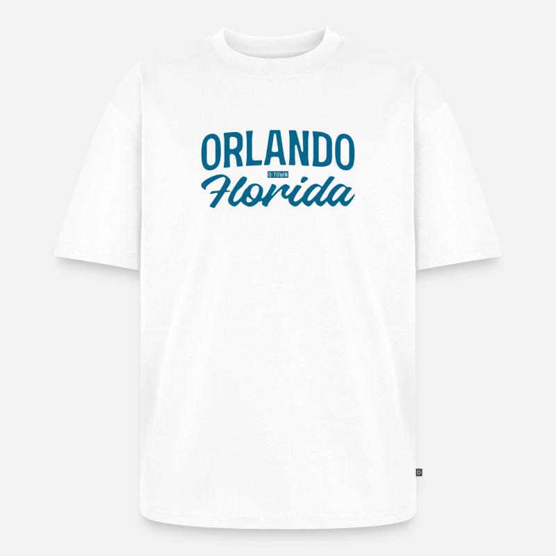 Orlando Florida Script Stil - Unisex Premium Oversized Bio T-Shirt - Weiß