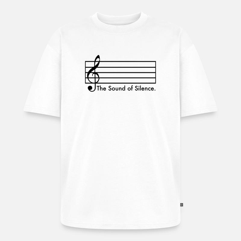Le son du silence - T-shirt Premium bio oversize Unisexe - blanc
