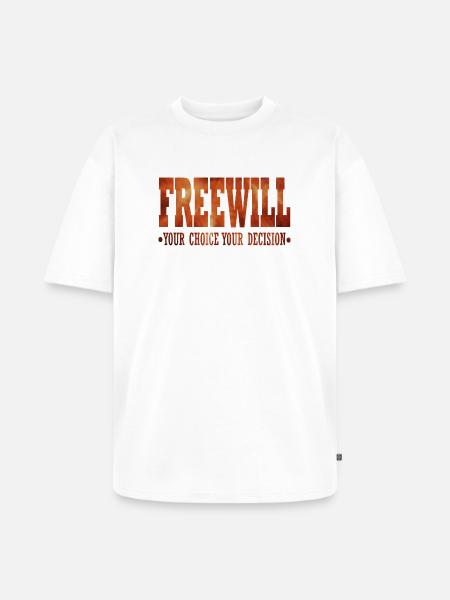 FreeWill - Unisex Premium Oversized Organic T-Shirt - white