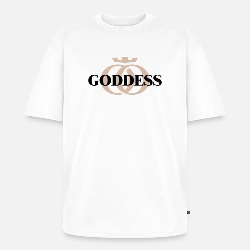GODDESS Oppoline Kollektion - Unisex Premium Oversized Bio T-Shirt - Weiß