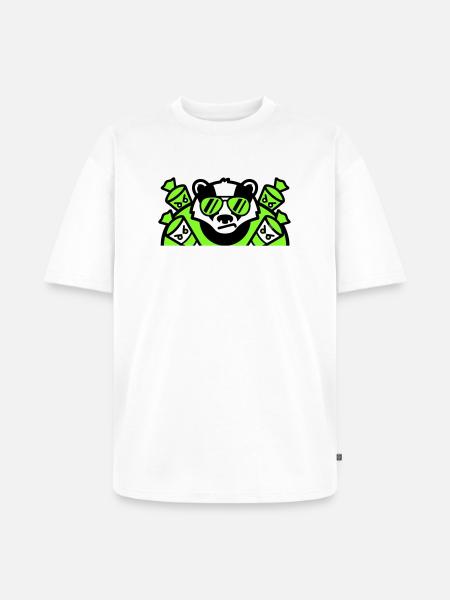 Badger Sugar Cones Logo - Unisex Premium Oversized Organic T-Shirt - white